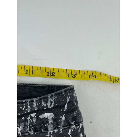 Encore Junior's Black Paint Splatter Jeans Medium Wash Mid-Rise Denim Size 7 - Picture 7 of 10